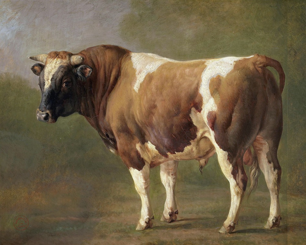 Study of a Bull by Jacques-Raymond Brascassat, 1830 - 1867 — digital art print download