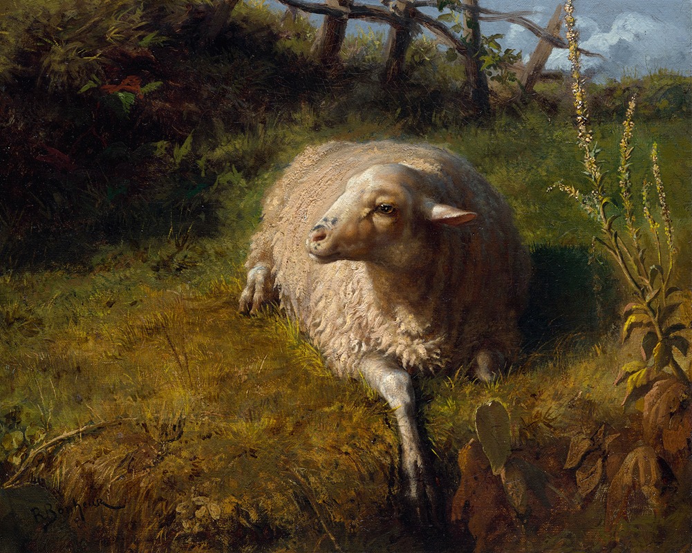 A Sheep at Rest by Роза Бонёр — digital art print download