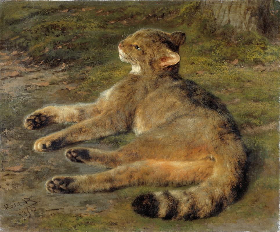Wild Cat by Роза Бонёр, 1850 — digital art print download