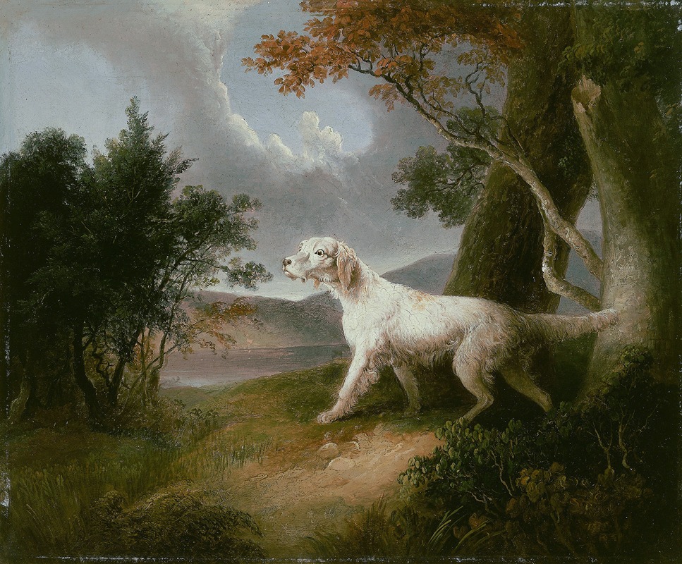 Landscape with Dog by Томас Даути, 1832 — digital art print download