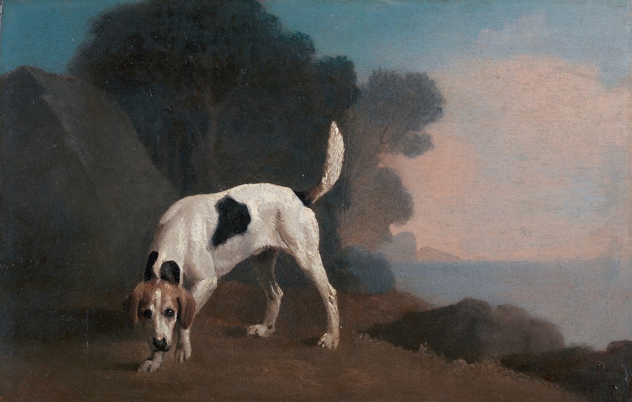 Foxhound on the Scent by Джордж Стуббс — digital art print download