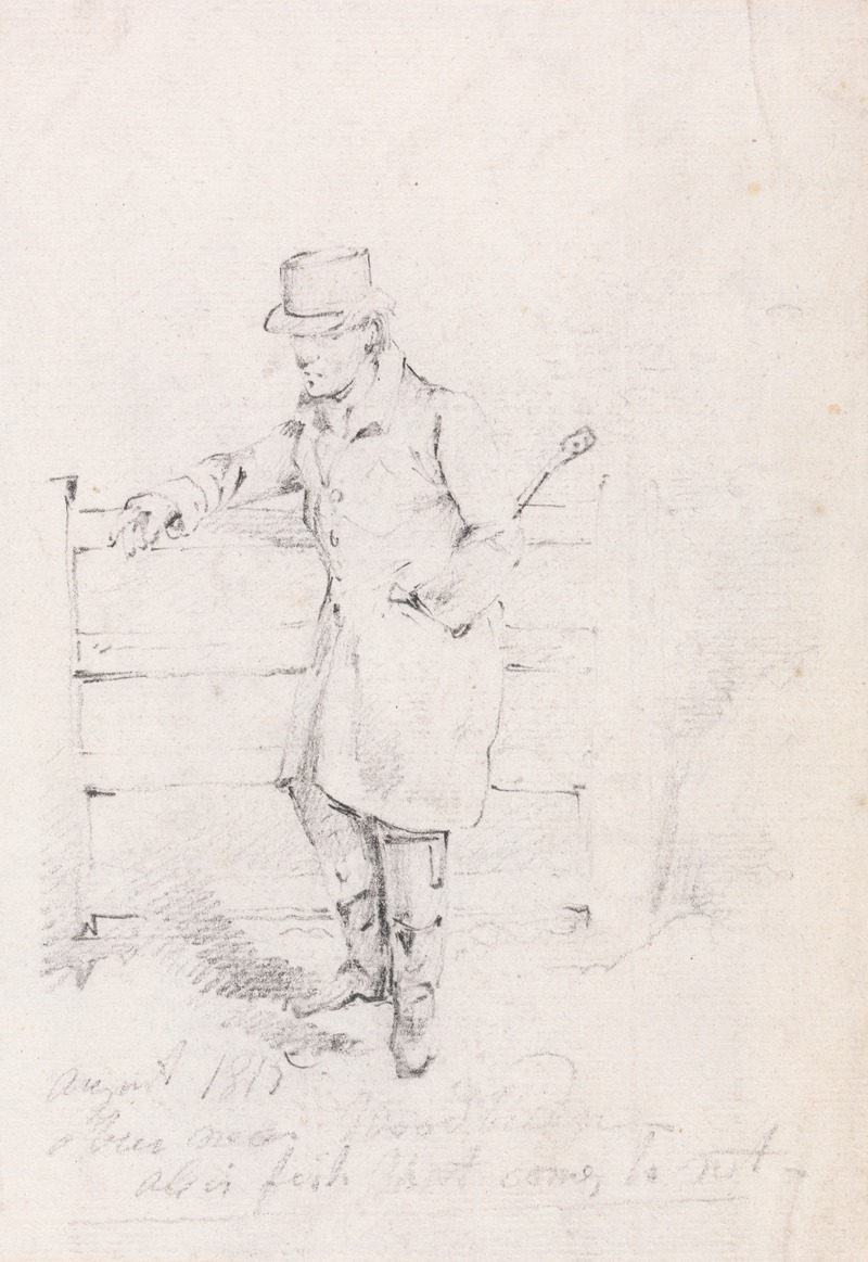 Man Leaning on a Fence by Генри Томас Алкен, 1815 — digital art print download
