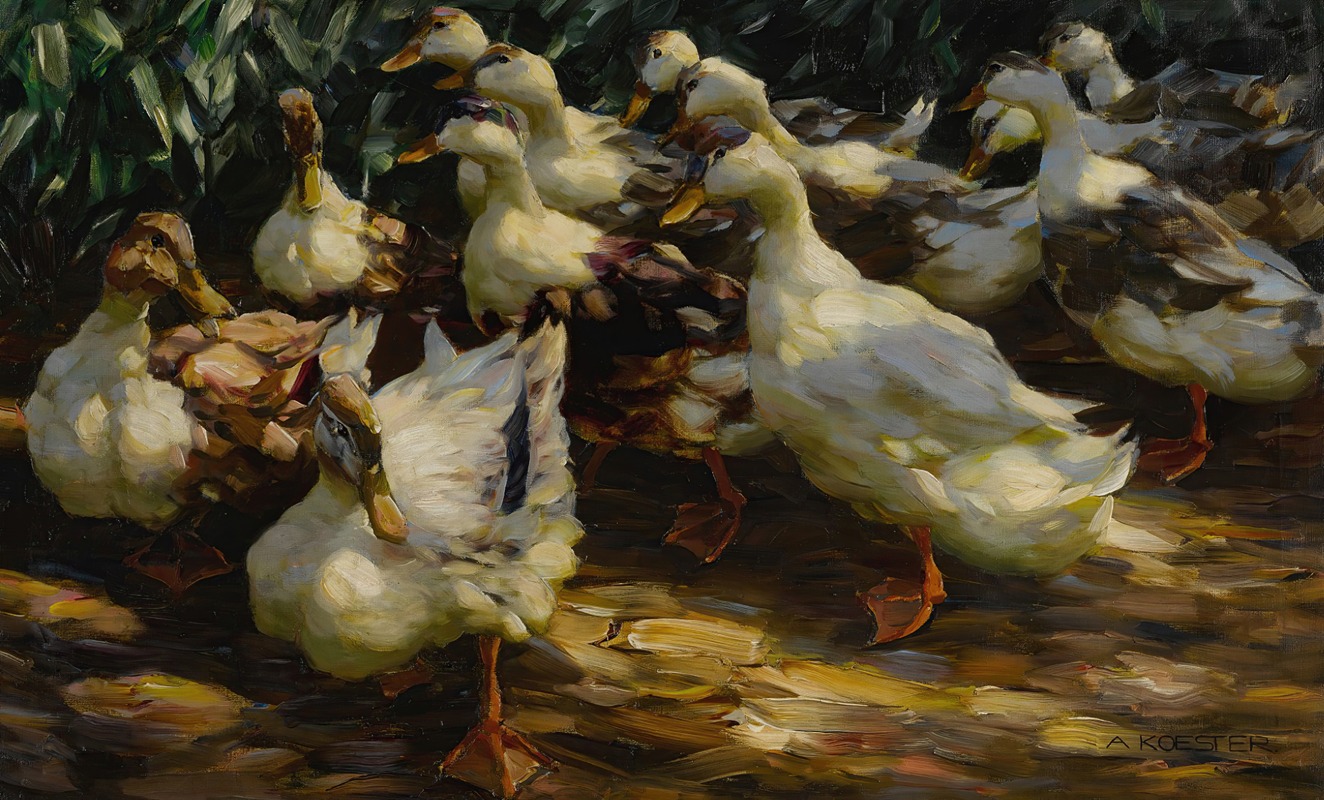 Ducks In Sunlight by Александр Кёстер — digital art print download