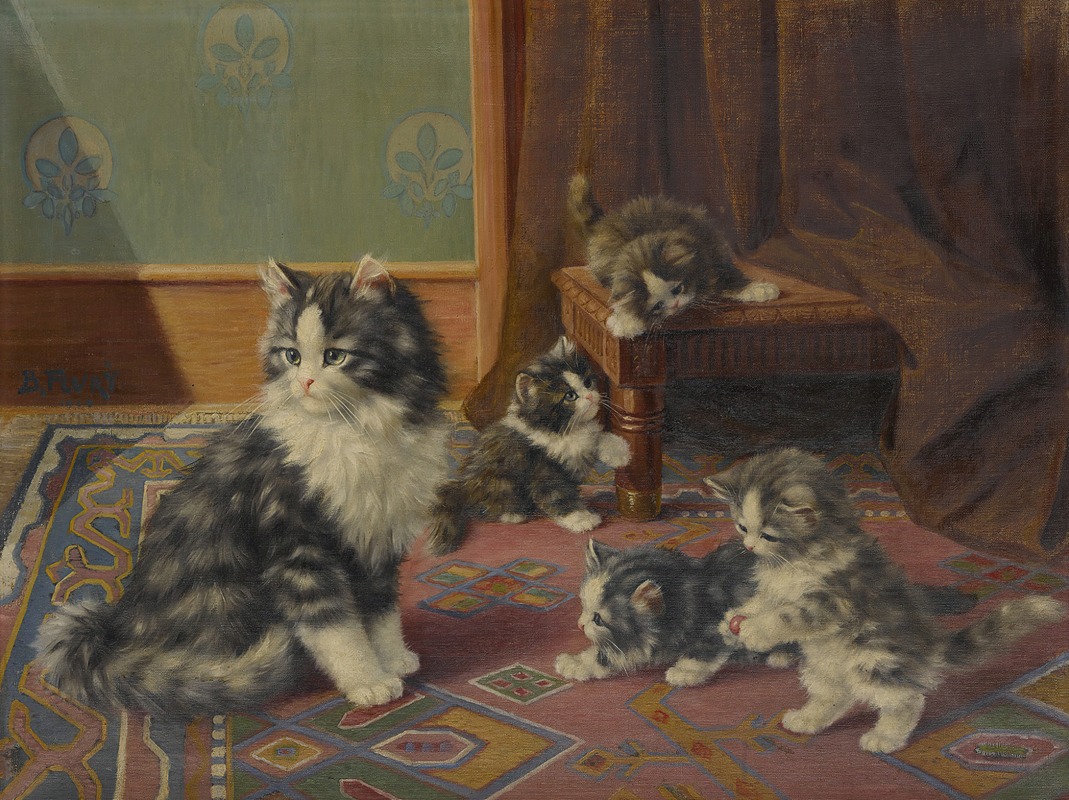 Cat Family by Burkhard Flury — digital art print download