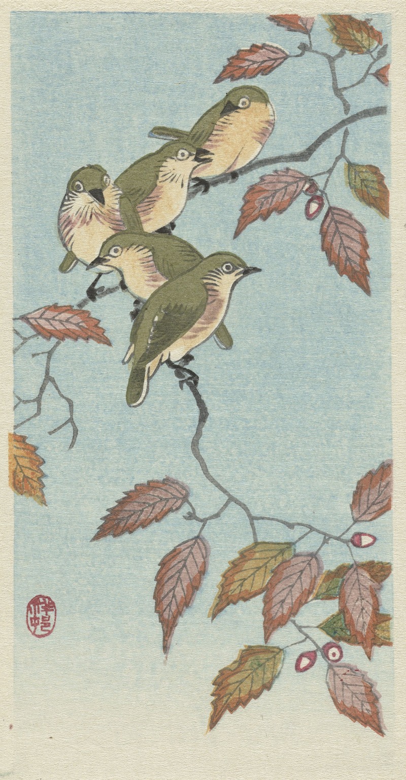 Small Birds on a Twig by Охара Косон, 1900 - 1936 — digital art print download