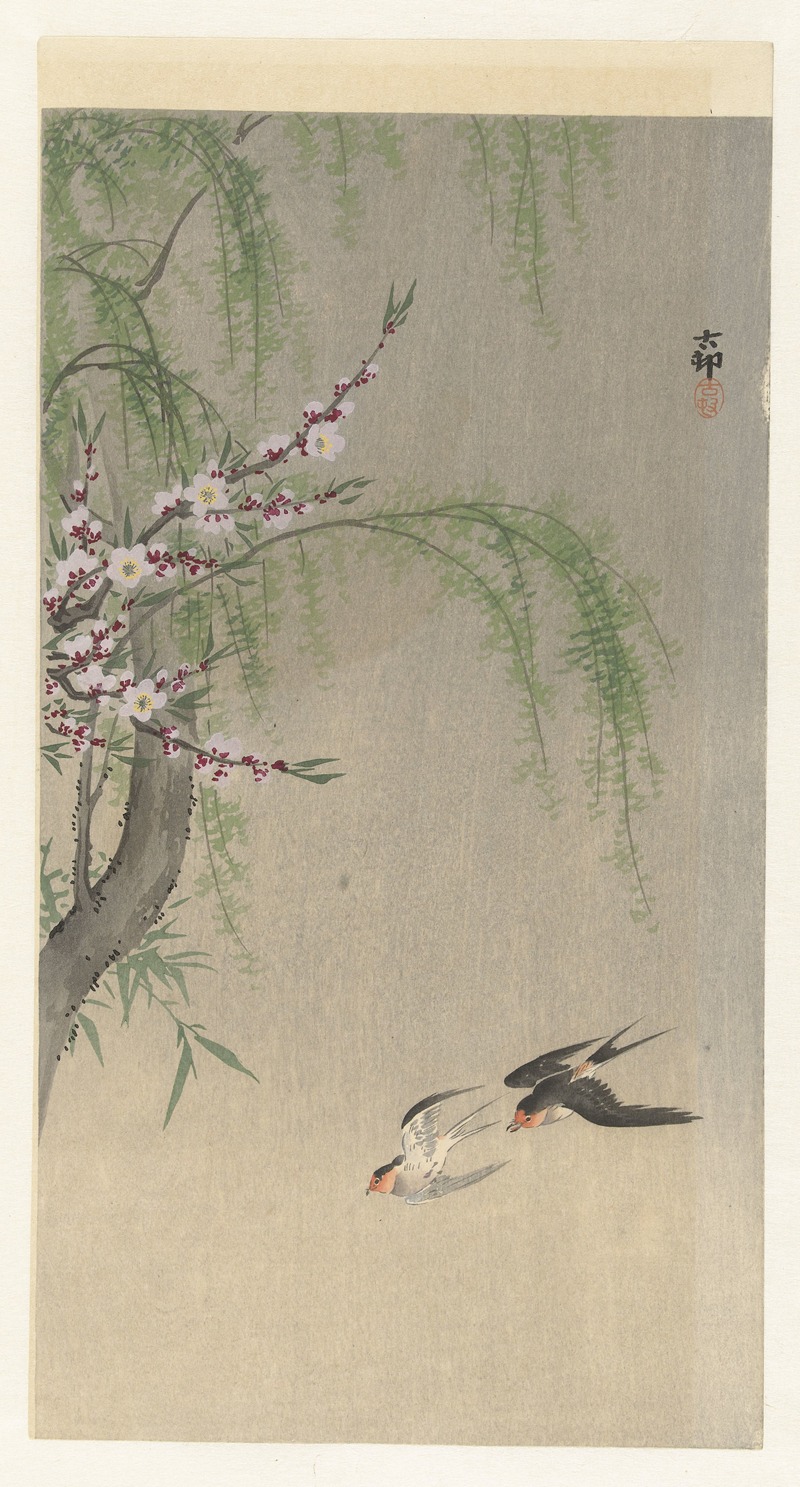 Swallows in flight by Охара Косон, 1900 - 1930 — digital art print download