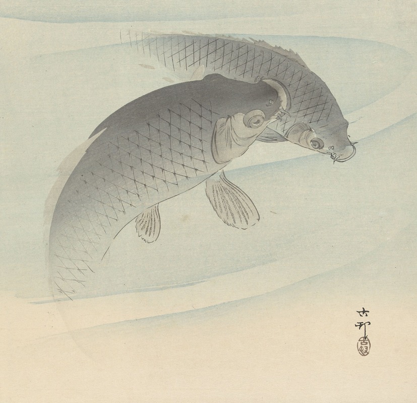 Two carps by Ohara Koson, 1900 - 1910 — digital art print download