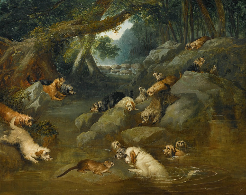 An Otter Hunt by Филип Рейнэйгл — digital art print download