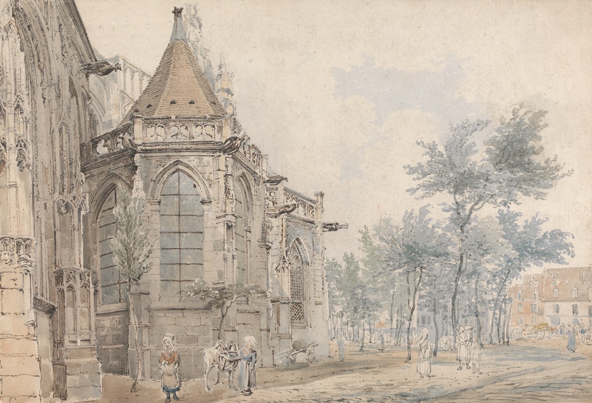 St. Jacques, Dieppe by Henry William Burgess, 1820 — digital art print download