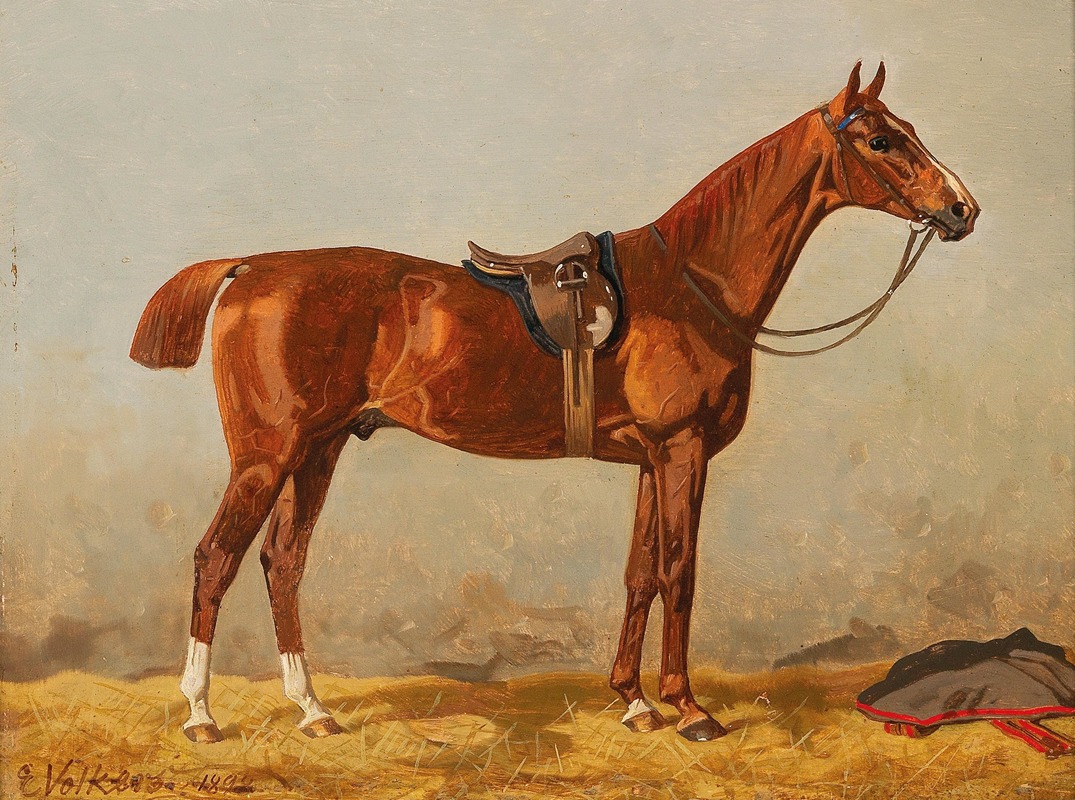 Chestnut in the Stable by Emil Volkers — digital art print download