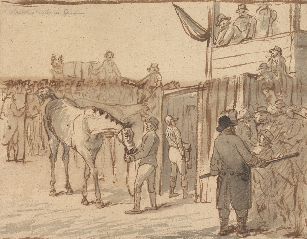 The Saddling Enclosure, Epsom by James Barenger — digital art print download