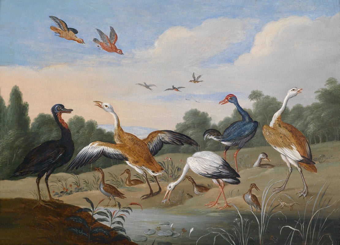 Reiher und Enten by Ян Ван Кессель Старший — digital art print download