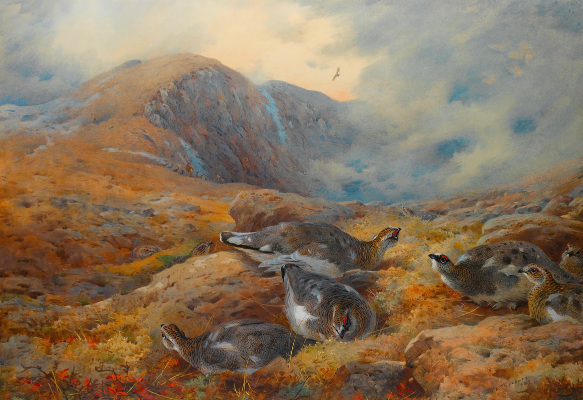 Danger Aloft – Ptarmigan by Арчибальд Торберн, 1927 — digital art print download