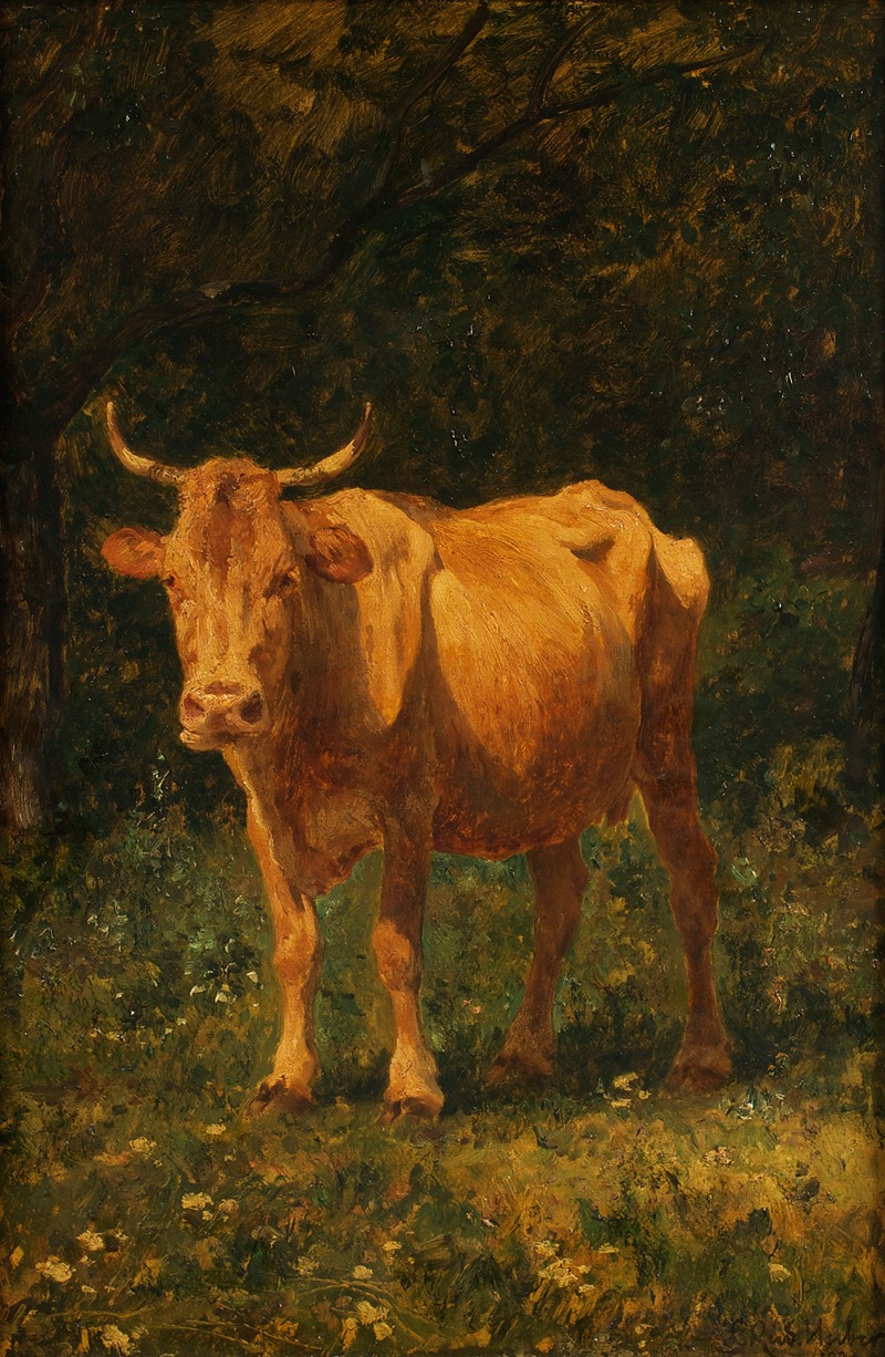 Semmelfarbene Kuh by Carl Rudolf Huber, 1889 — digital art print download