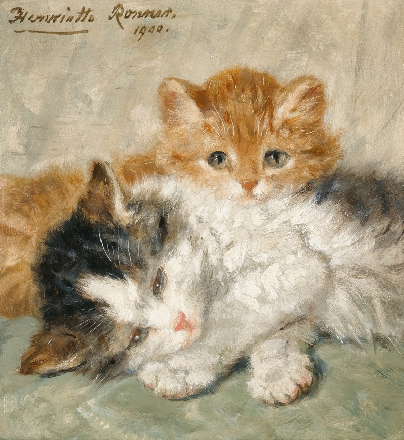 Sleepy Kittens by Анриэтта Роннер-Книп, 1900 — digital art print download