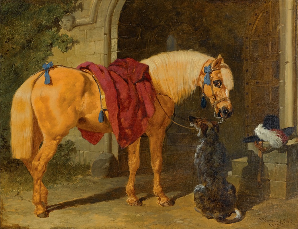 The Cavalier's Charger by Джон Фредерик Херринг-старший, 1853 — digital art print download