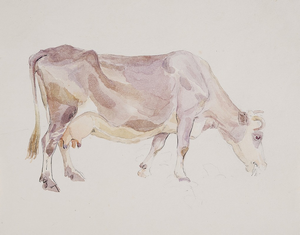 Stående ko by Agnes Lunn, 1869 – 1942 — digital art print download