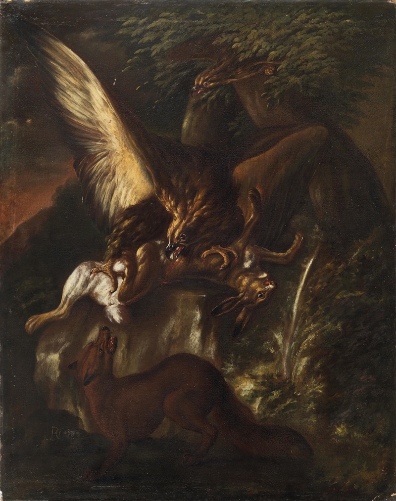 An eagle and its pray by Baldassarre De Caro — digital art print download