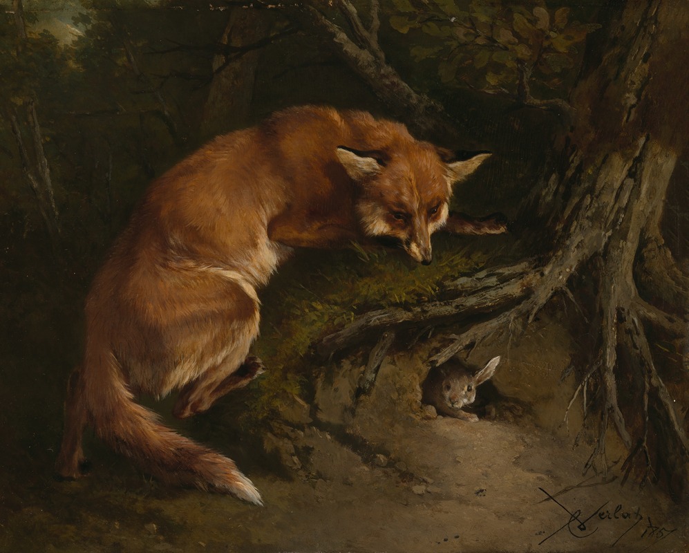 On the lurk by Шарль Верлат, 1857 — digital art print download