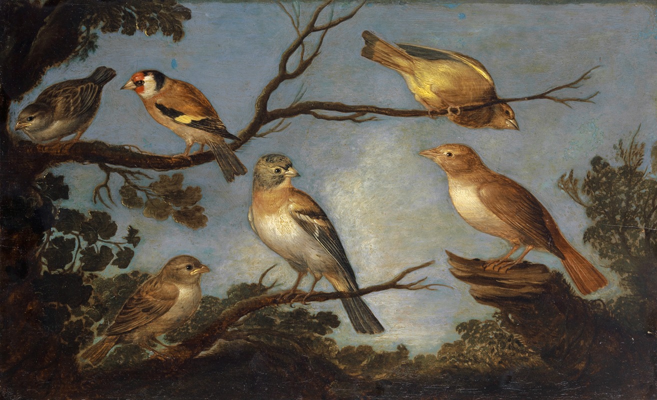Birds on the Branches of a Tree — Ян Ван Кессель Старший