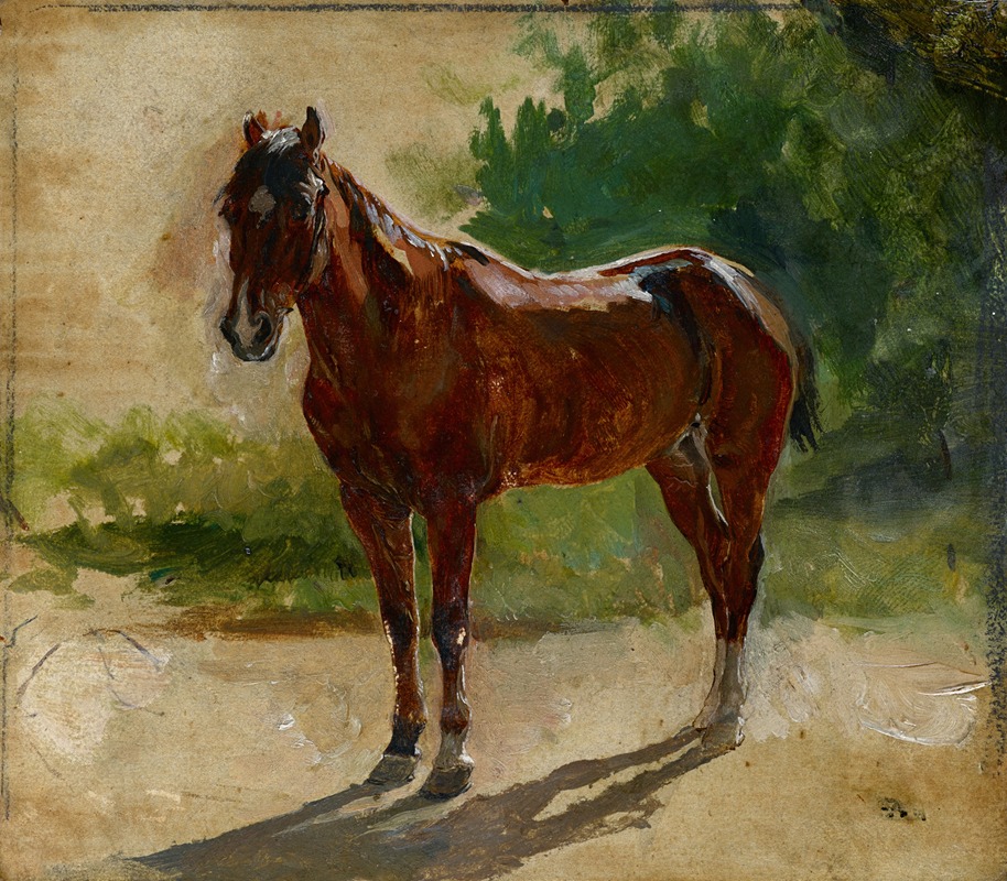 Brown Horse, Study by Эрнест Мейссонье, 1860 — digital art print download