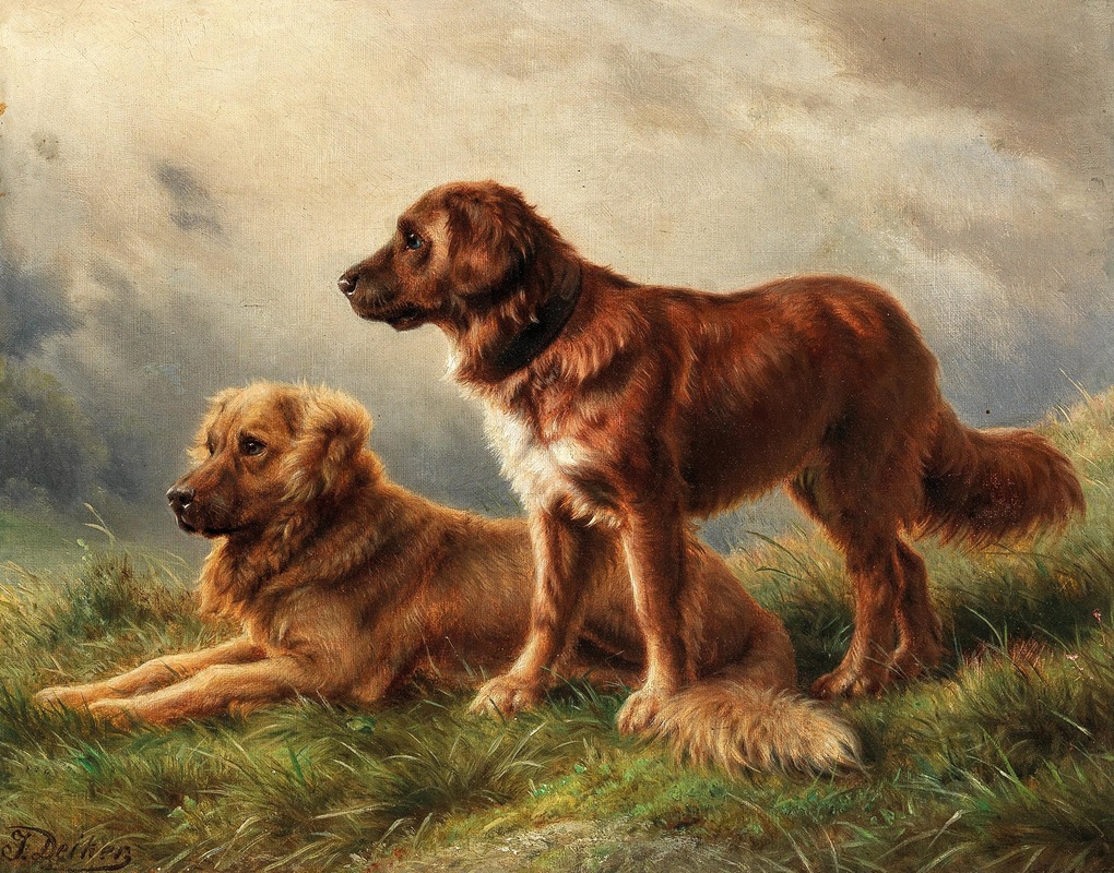 Watchful Dogs by Johannes Christian Deiker — digital art print download