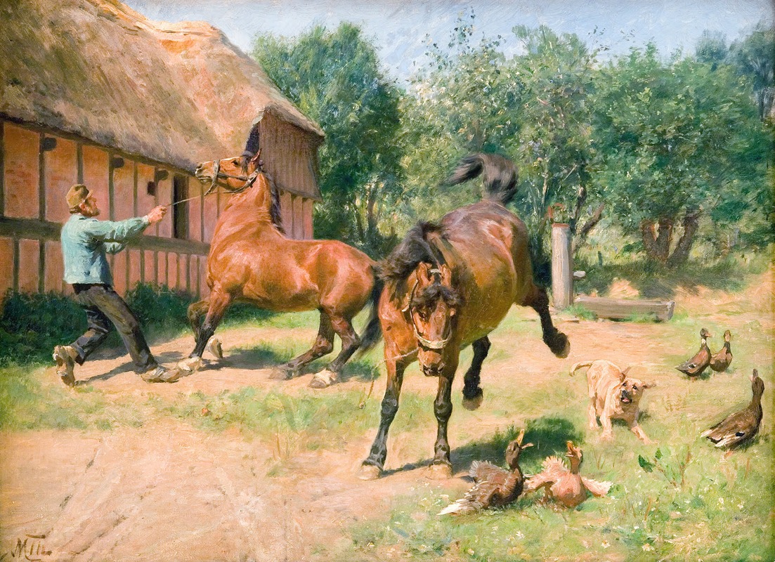 Kåde heste by Ханс Михаэль Теркильдсен, 1864 - 1887 — digital art print download