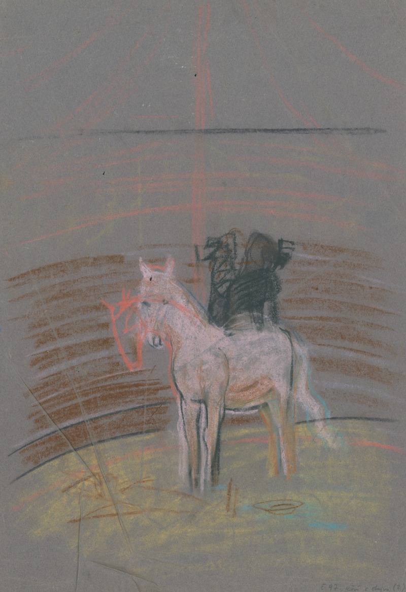 Sketch of a Horse in a Ring — Arnold Peter Weisz-Kubínčan