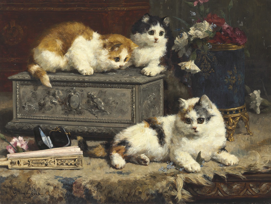 Up to No Good by Шарль Ван Ден Эйкен, 1896 — digital art print download