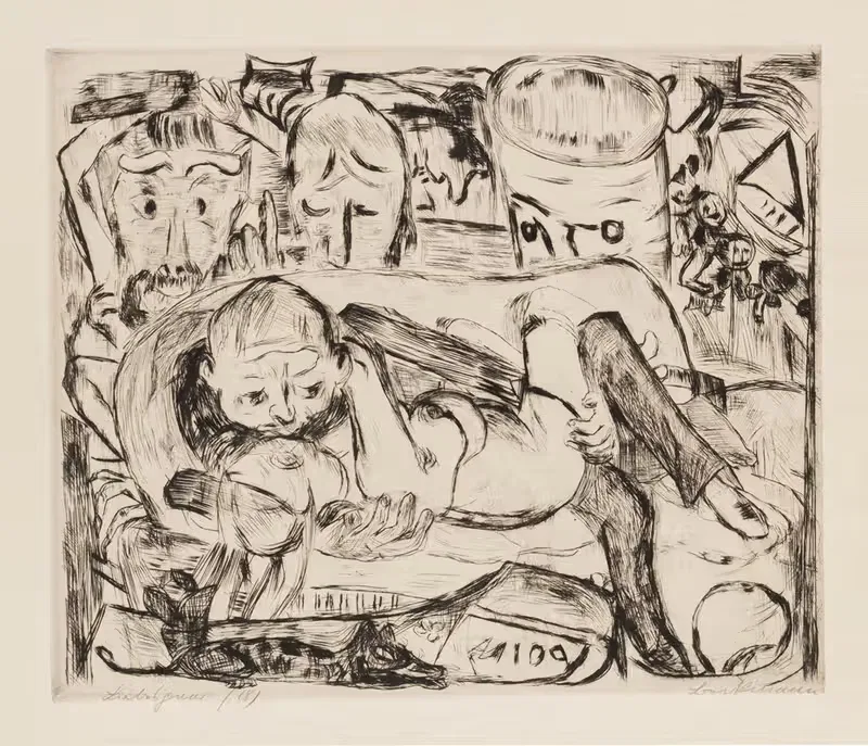Лица Пл.06 by Макс Бекманн, 1914-1918 — digital art print download