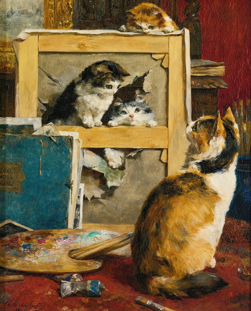The Torn Canvas by Шарль Ван Ден Эйкен, 1875 — digital art print download