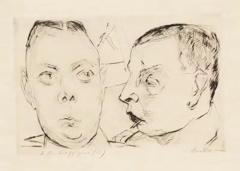 Лица Пл.19 by Макс Бекманн, 1914-1918 — digital art print download