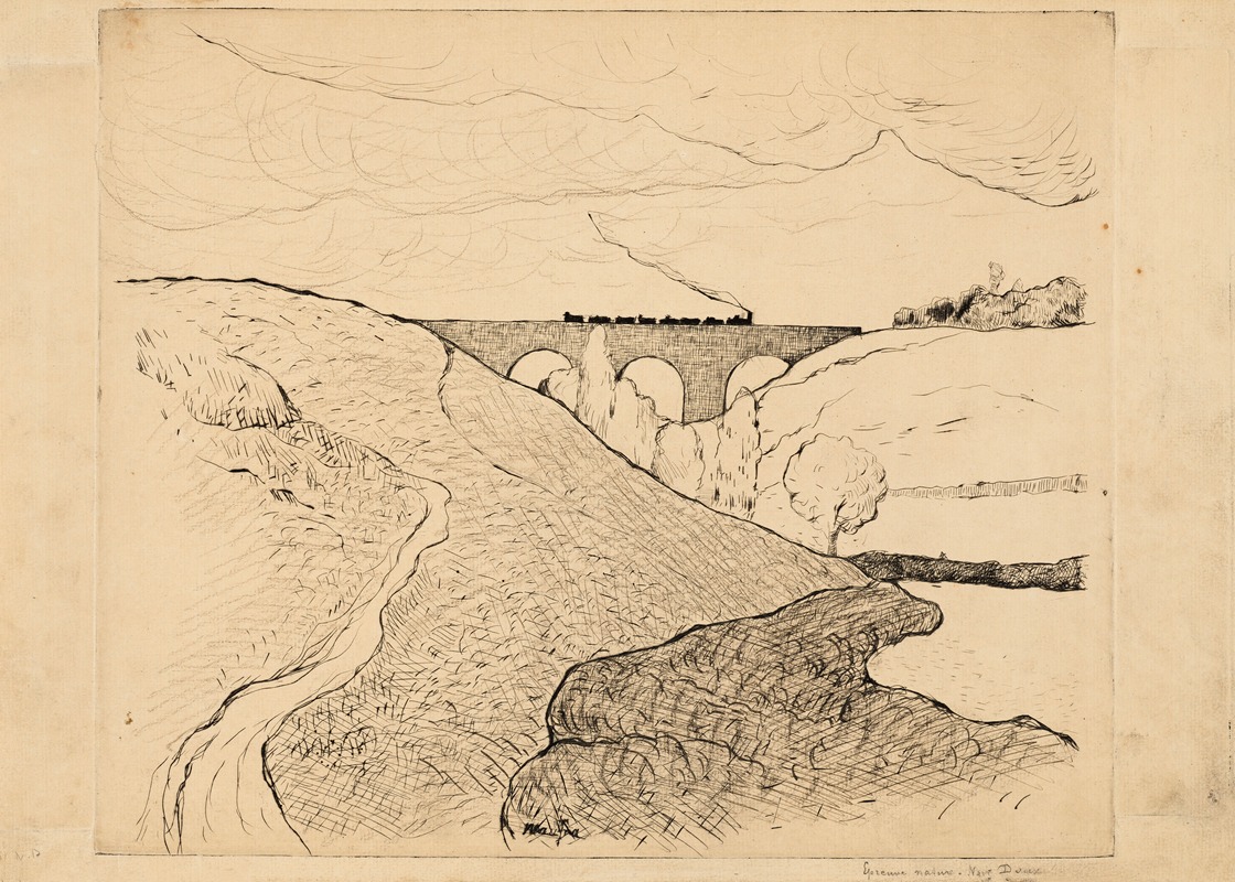 Le viaduc de Saint-Brieuc by Максим Мофра, 1892 — digital art print download