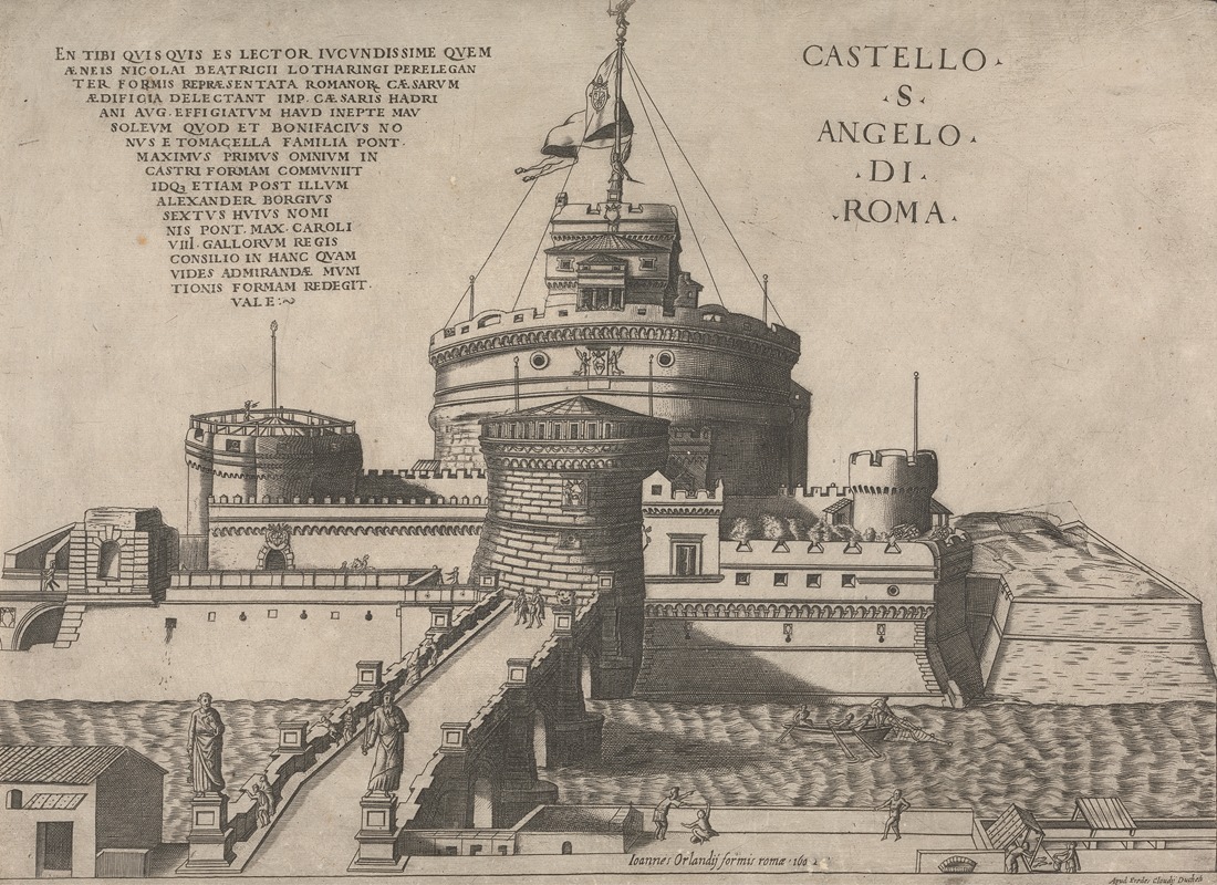 Castello S. Angelo Di Roma by Nicolas Beatrizet, 1602 — digital art print download