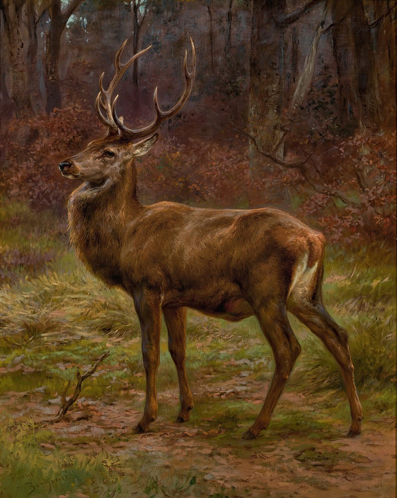 Stag In An Autumn Landscape — Роза Бонёр