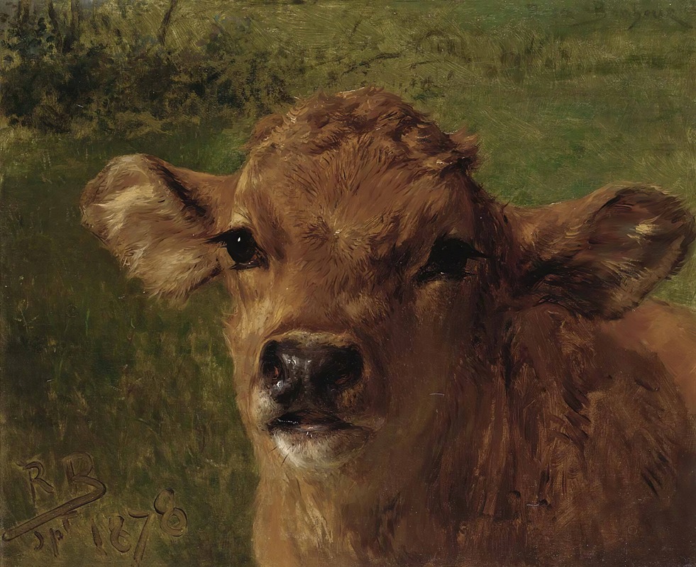 Head Of A Calf by Роза Бонёр, 1878 — digital art print download