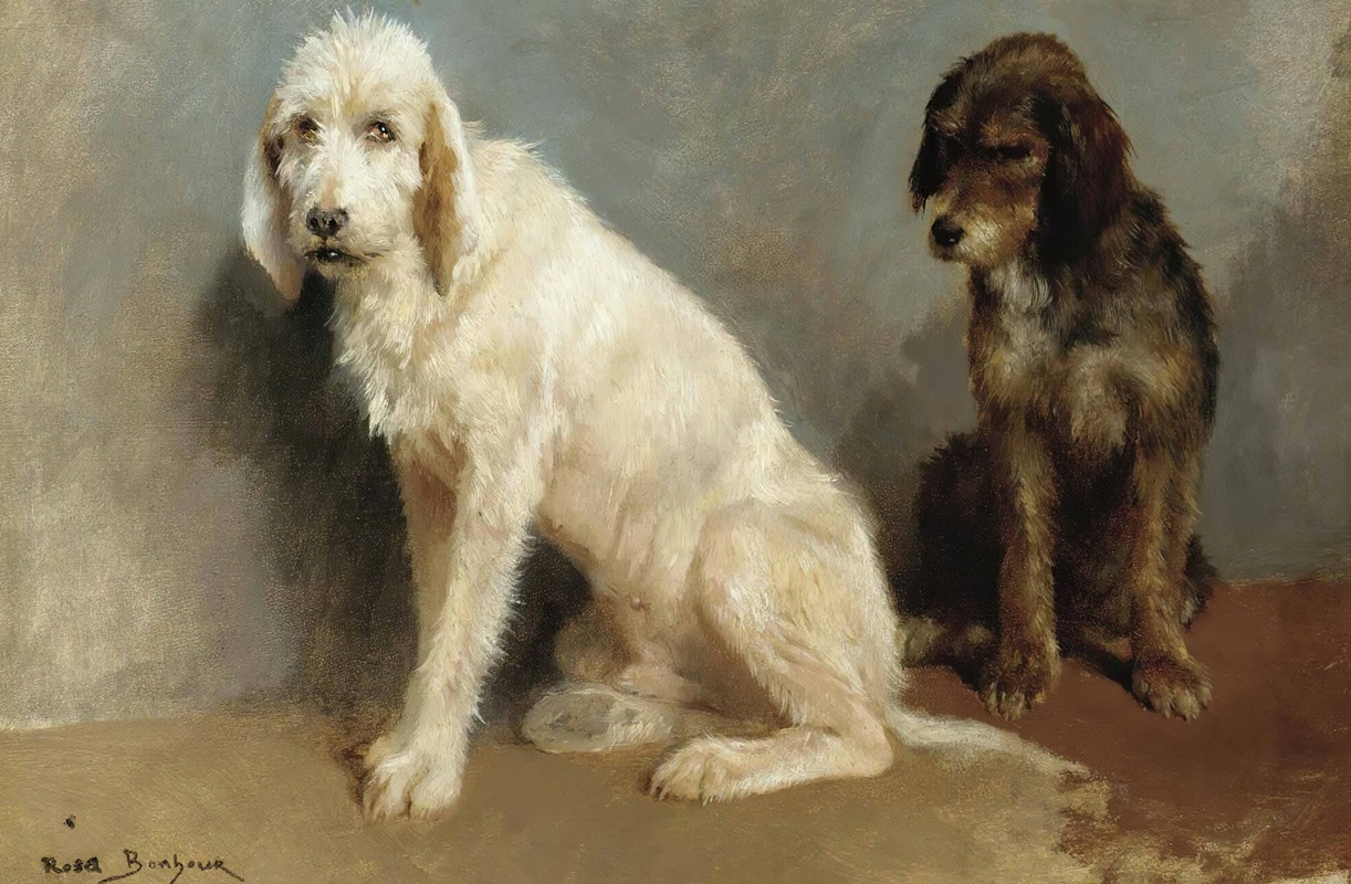 Study Of Two Dogs by Роза Бонёр — digital art print download