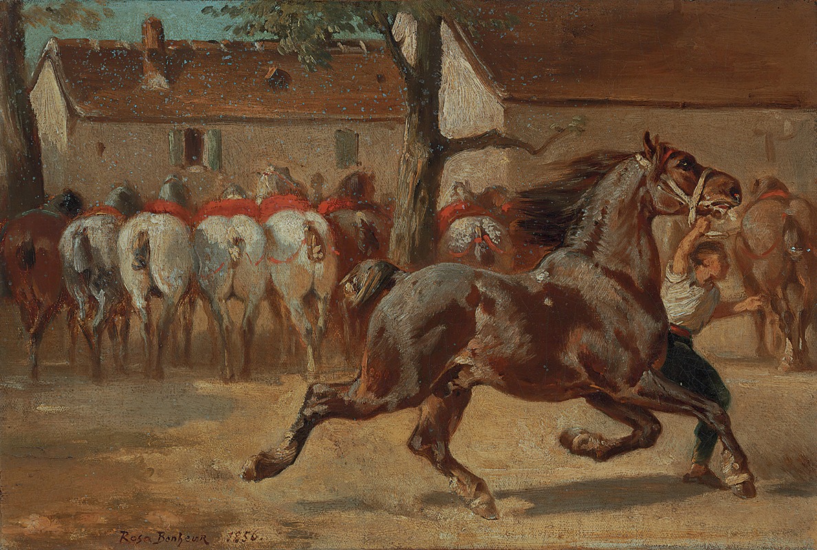 Trotting A Horse by Роза Бонёр, 1856 — digital art print download
