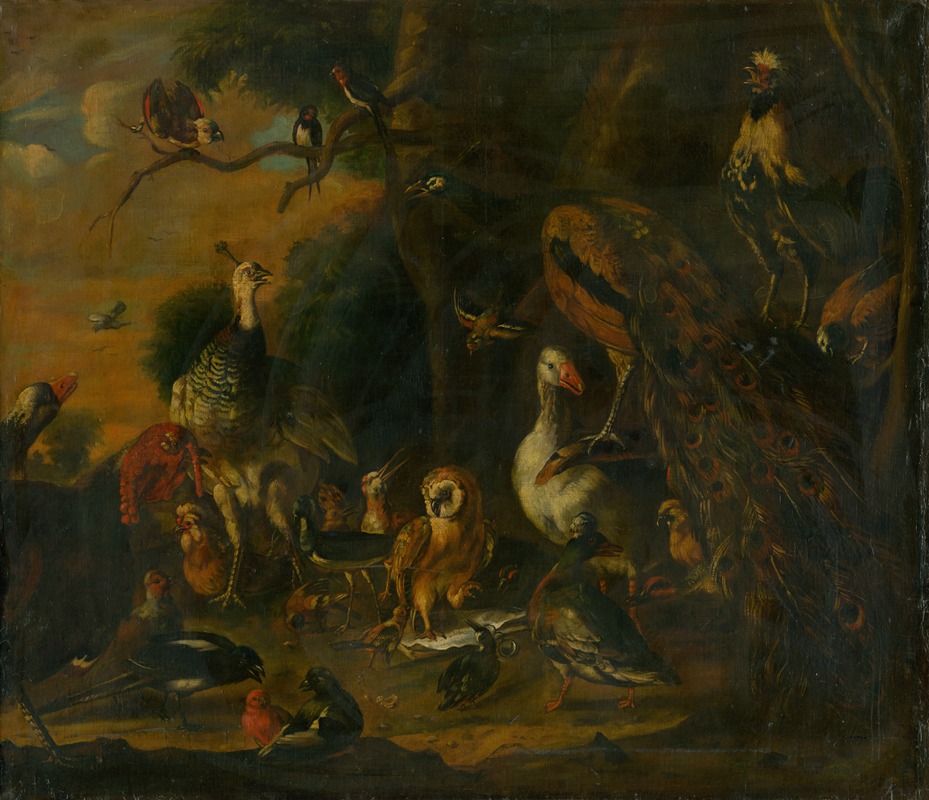 Every Bird Sings as It Is Beaked by After Melchior de Hondecoeter, 1700–1710 — digital art print download