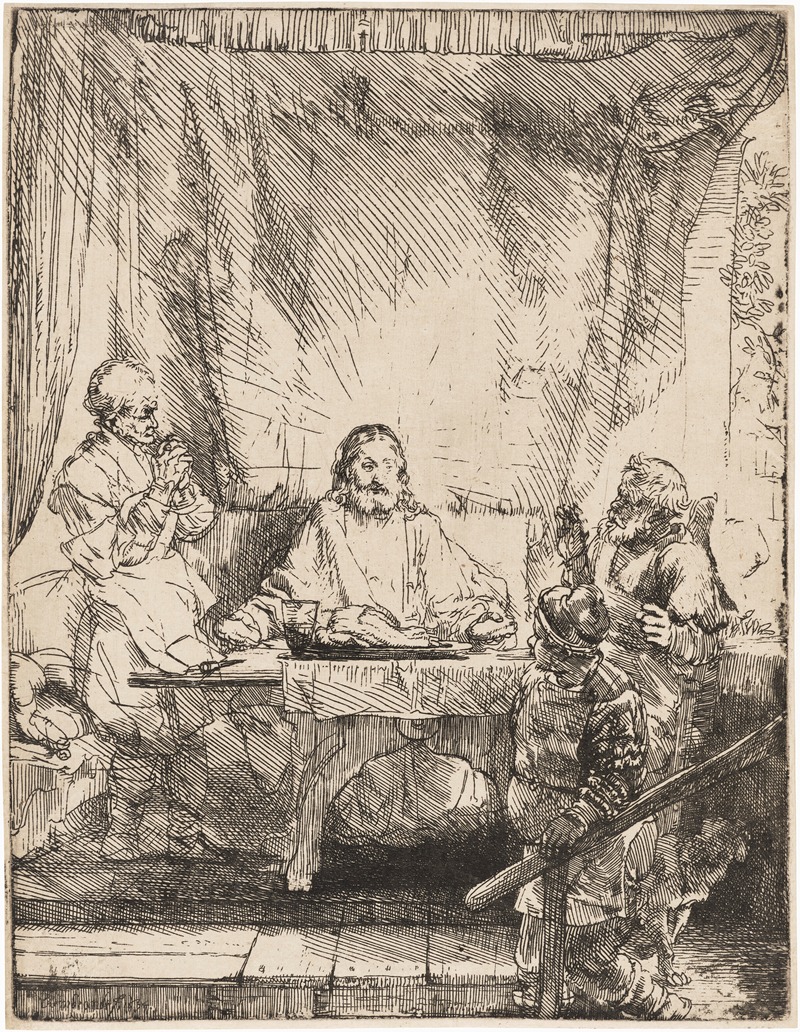 Christ at Emmaus: the larger Plate — Рембрандт ван Рейн