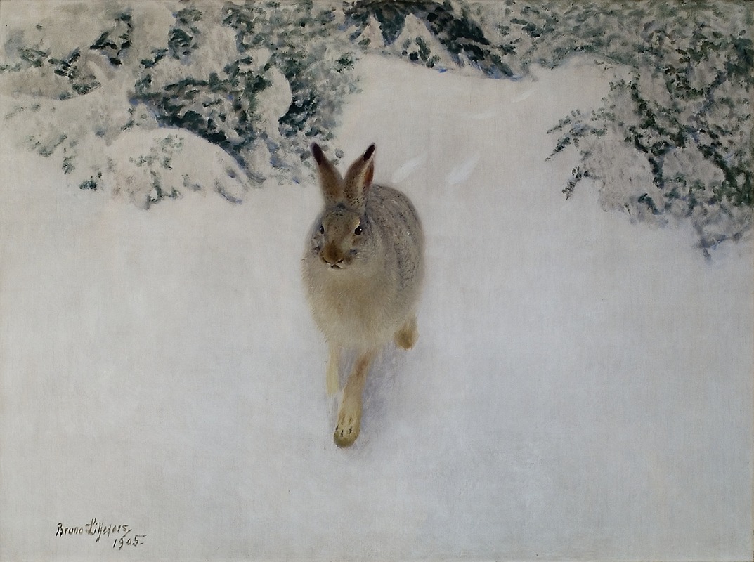 Hare in Winter by Бруно Лильефорс, 1905 — digital art print download