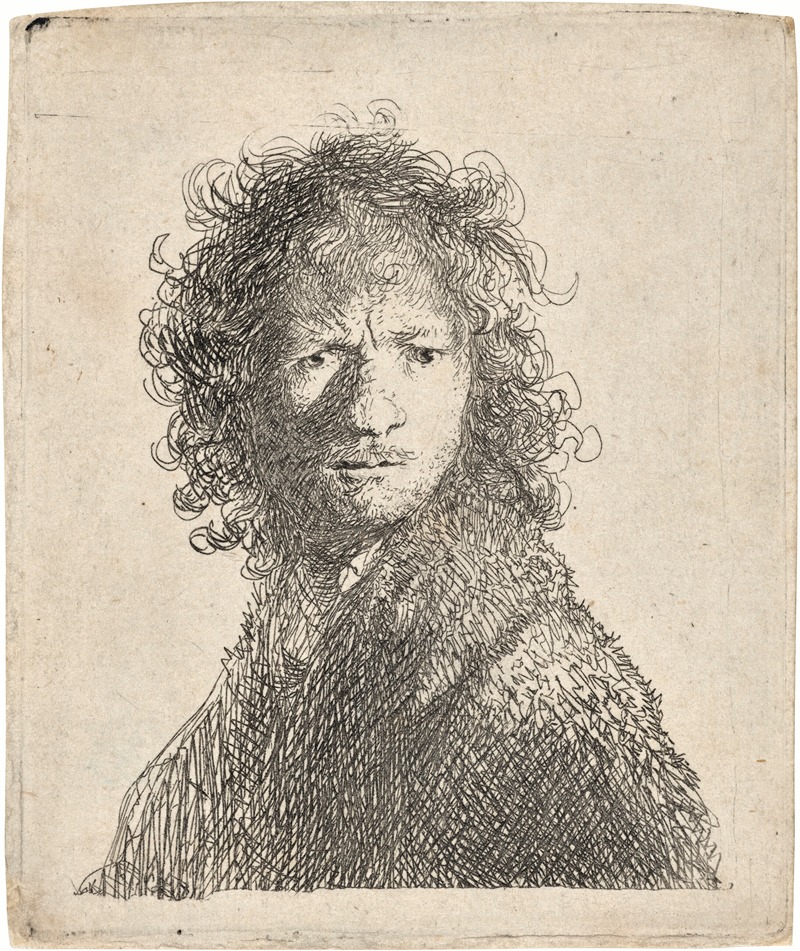 Self-Portrait, frowning: Bust by Рембрандт ван Рейн, 1630 — digital art print download