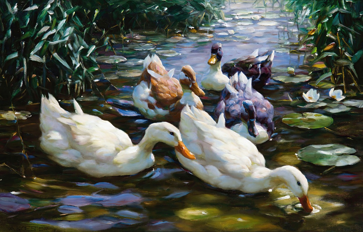 Five Ducks by Александр Кёстер — digital art print download