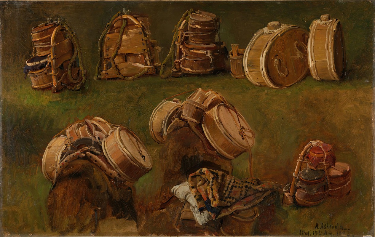 Study of Pack Saddles and other Objects by Андерс Аскевольд, 1883 — digital art print download