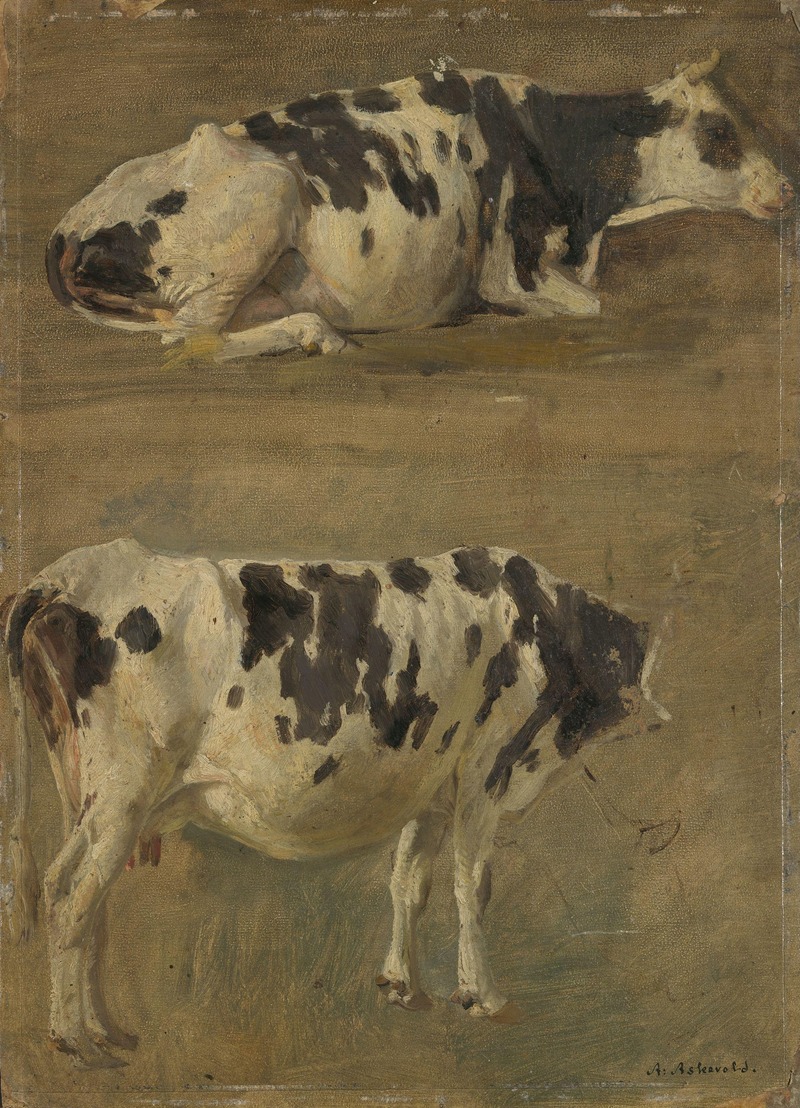 Study of two Cows by Андерс Аскевольд — digital art print download