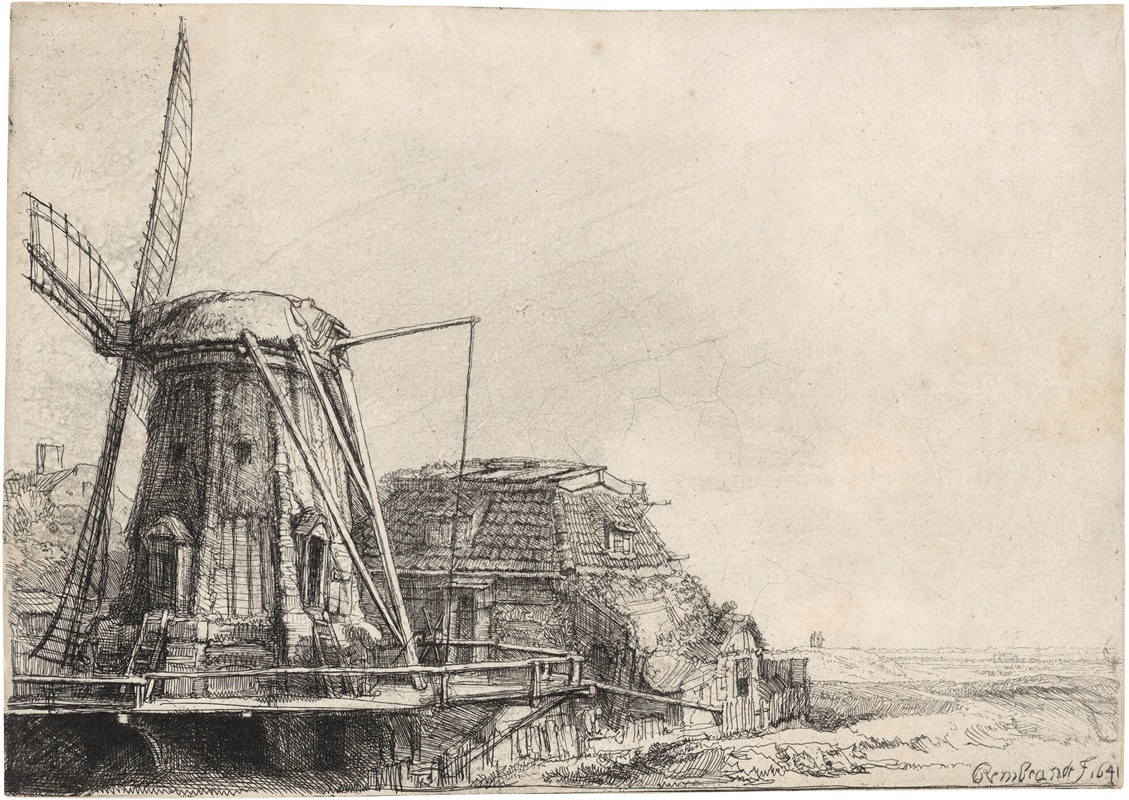 The Windmill by Рембрандт ван Рейн, 1641 — digital art print download