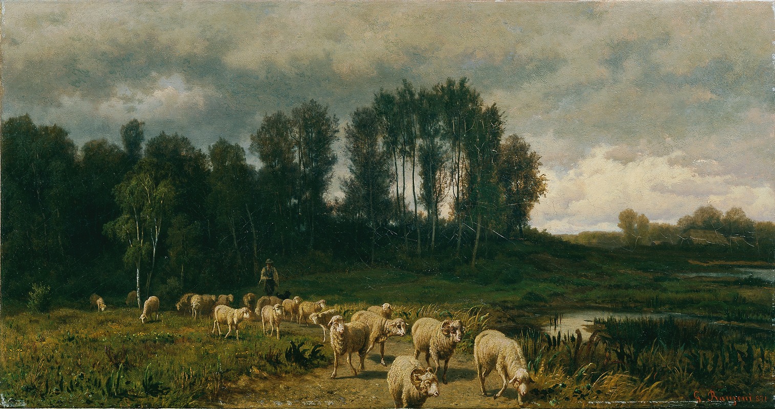Vor dem Gewitter by Густав Ранцони, 1871 — digital art print download