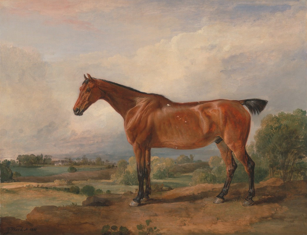 A Hunter in a Landscape by Джеймс Уорд, 1810 — digital art print download