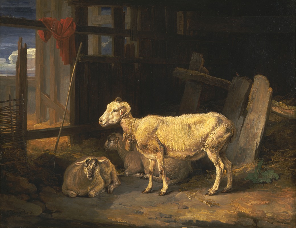 Heath Ewe and Lambs by Джеймс Уорд, 1810 — digital art print download