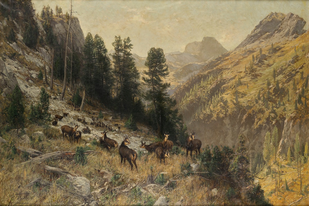 Herbst im Hochgebirge by Julius Arthur Thiele, 1887 — digital art print download